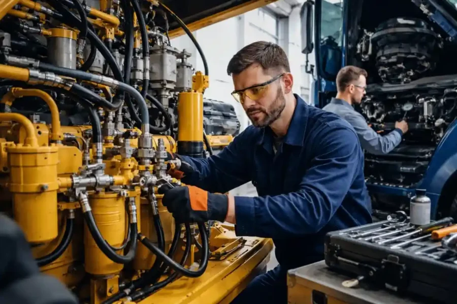 hydraulic and fuel system repairs