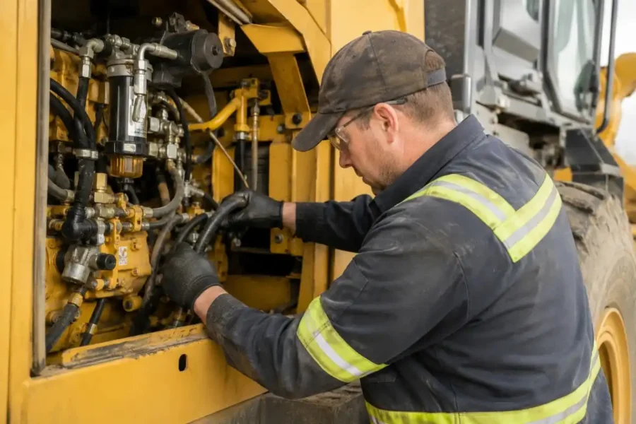 hydraulic and fuel system repairs